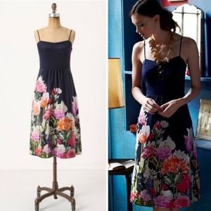 Anthropologie Moulinette Soeurs Silk Floral Dress